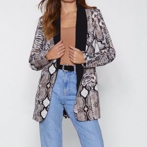 NASTY GAL- Snake Print Blazer